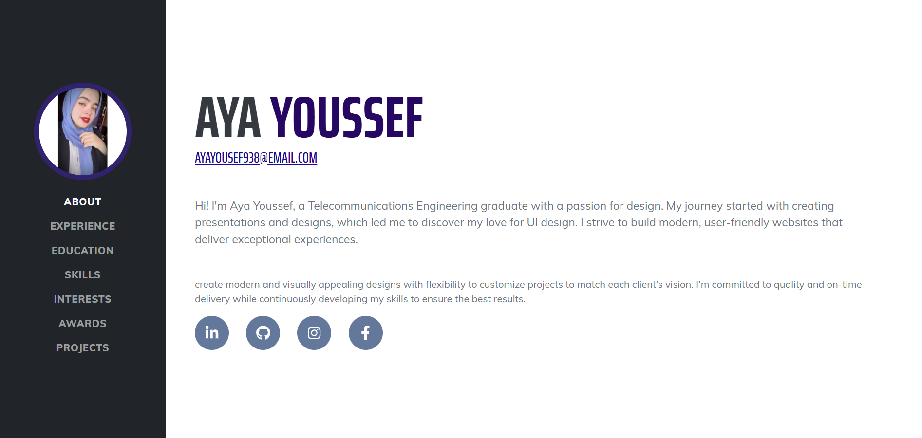 Portfolio Website Screenshot